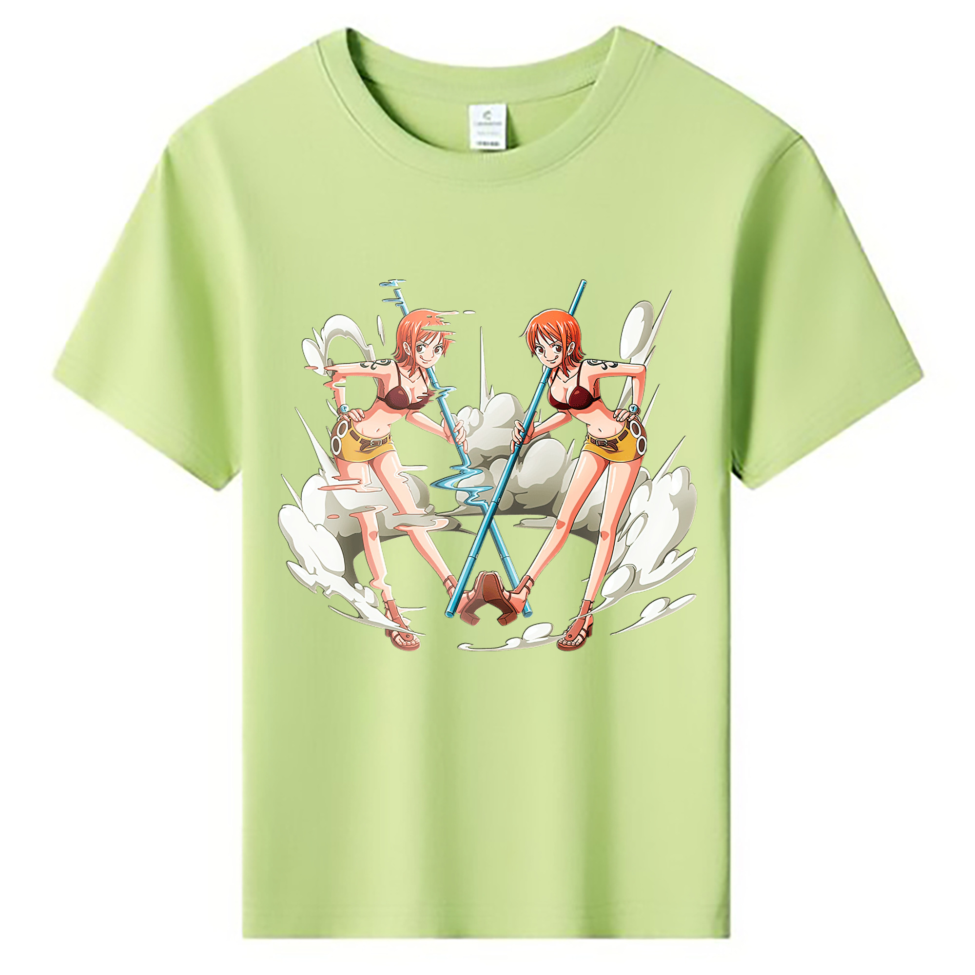 （画像用） ワンピース ナミ ONE PIECE Nami 綿100％キッズTシャツ（フロントプリント）